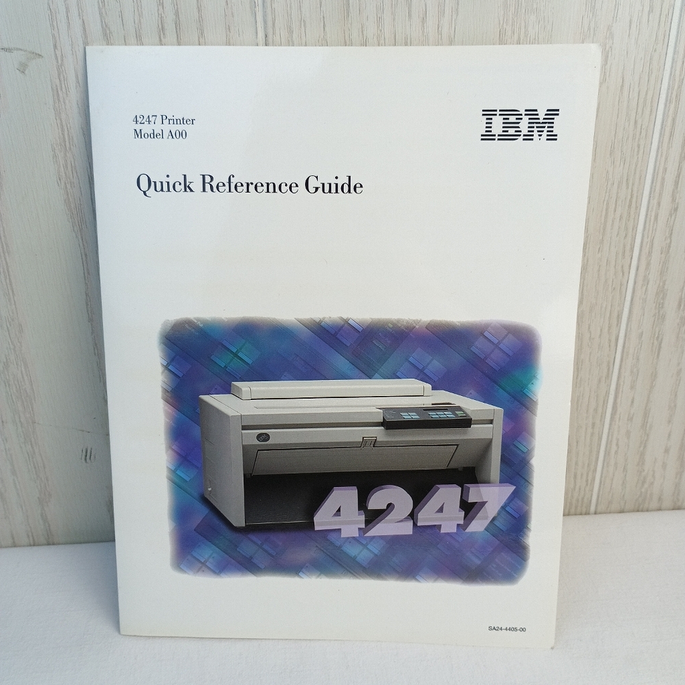 IBM 4247 Model A00 Printer User's Guide Pamphlet Quick Reference Guide